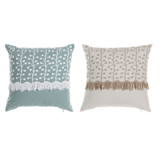 Coussin DKD Home Decor Vert Beige Polyester (2 pcs) (45 x 10 x 45 cm)
