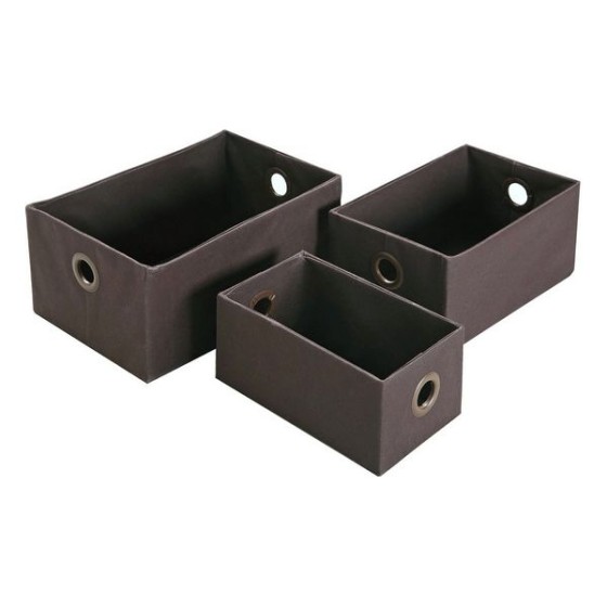 Panier Multi-usages Chocolat Coton (3 Pièces)