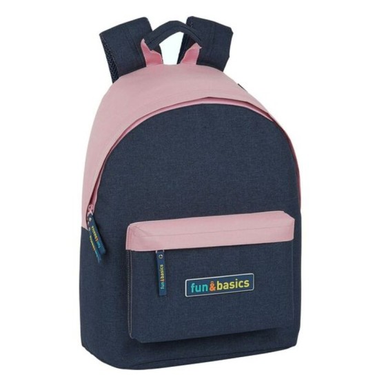 Sacoche pour Portable Fun & Basics 14,1'' Rose Blue marine