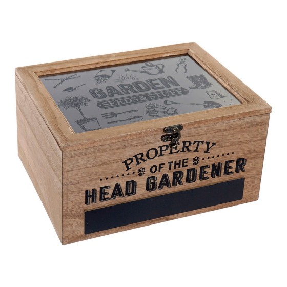 Boîte Décorative DKD Home Decor Garden Bois MDF Loft (28 x 21 x 15 cm)