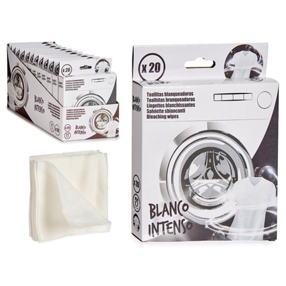 Lingettes pour machines à laver Agent de blanchiment (20 Pièces) (2,5 x 18 x 14 cm)