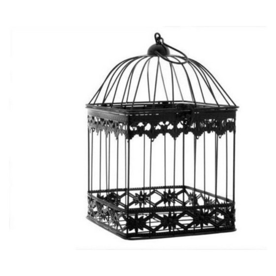 Cage Carré Noire (18 x 28,5 x 18 cm)