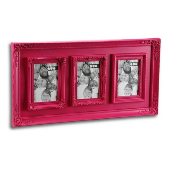 Cadre Photos Multiple Fuchsia (2 x 29 x 57 cm)
