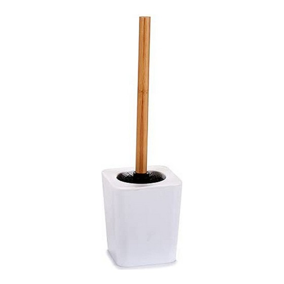 Brosse de salle de wc Blanc Bambou (11,6 x 39,5 x 11,6 cm)