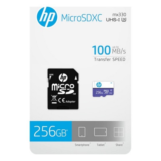 Carte Mémoire Micro SD avec Adaptateur HP HFUD 256 GB