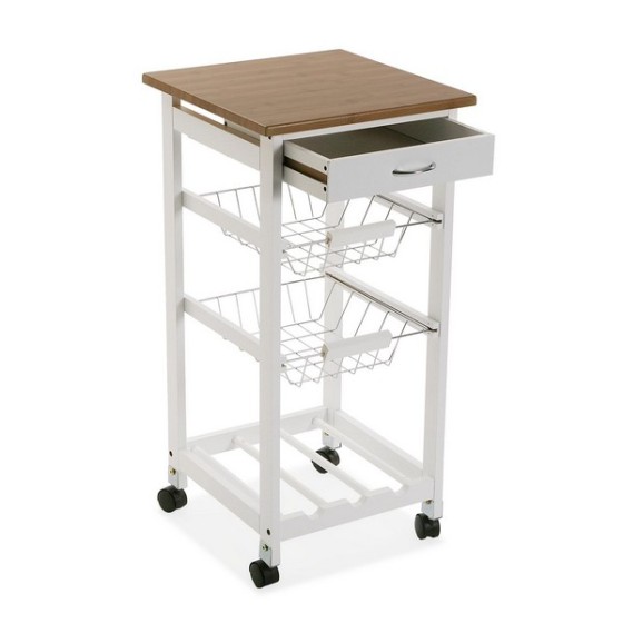 Chariot de Cuisine Bois MDF (37 x 76 x 37 cm)
