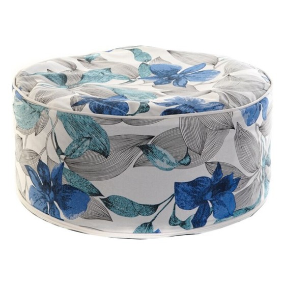 Coussin DKD Home Decor De Sol Bleu Polyester Fleur (53 x 53 x 23 cm)