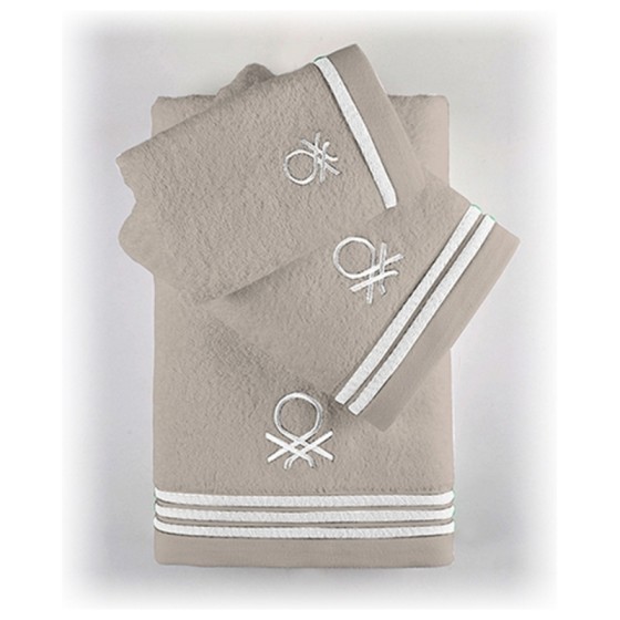 Ensemble de serviettes de toilette Benetton Beige (3 pcs)