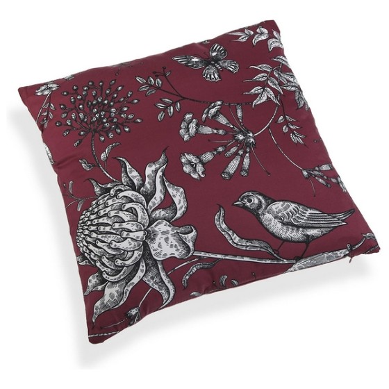 Coussin Birds Rouge (45 x 45 cm)