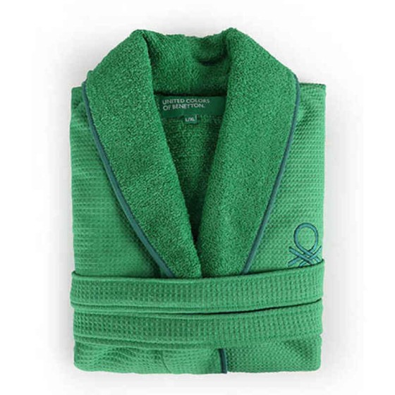 Peignoir de bain Benetton Rainbow Vert Coton Tissu éponge