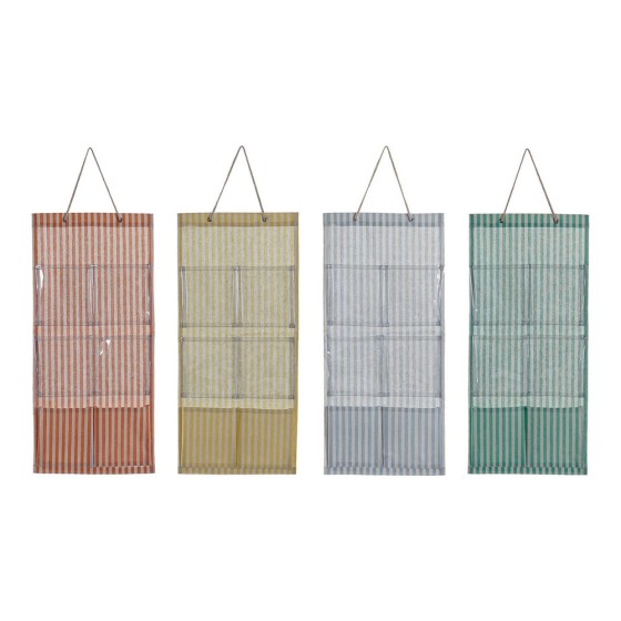 Organisateur en toile à accrocher DKD Home Decor Polyester Coton (26 x 3 x 66 cm) (4 pcs)