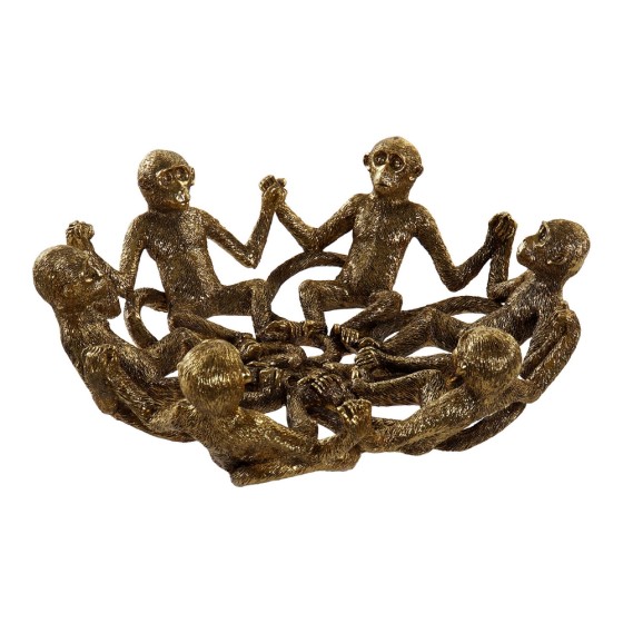 Centre de Table DKD Home Decor Résine Colonial (28.5 x 28.5 x 8.8 cm)