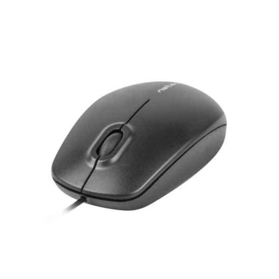 Souris avec Câble et Capteur Optique Natec MAGPIE 1600 DPI Noir