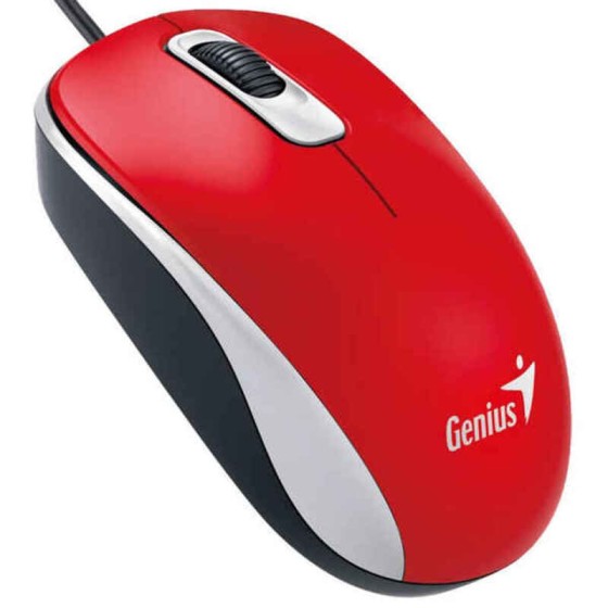 Souris avec Câble et Capteur Optique Genius DX-110 Rouge