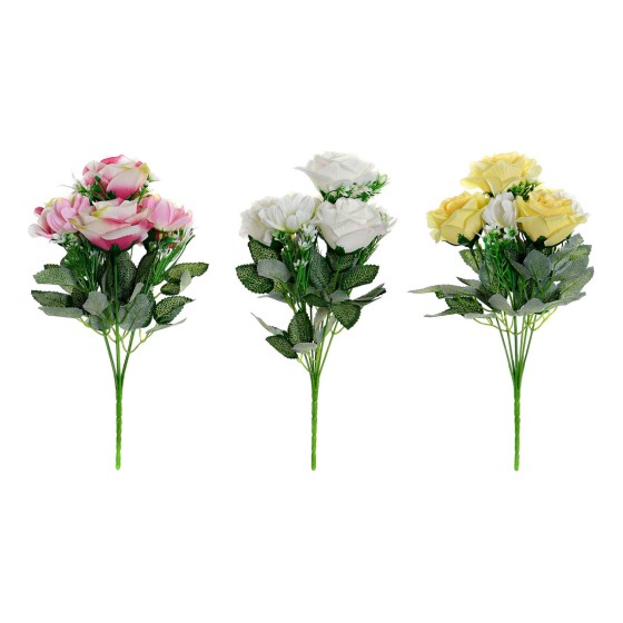 Fleurs décoratives DKD Home Decor Polyéthylène Fer (3 pcs) (17 x 17 x 34 cm)