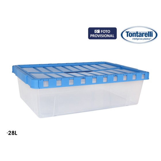 Boîte de rangement avec couvercle Double Transparent Anthracite (28 L)