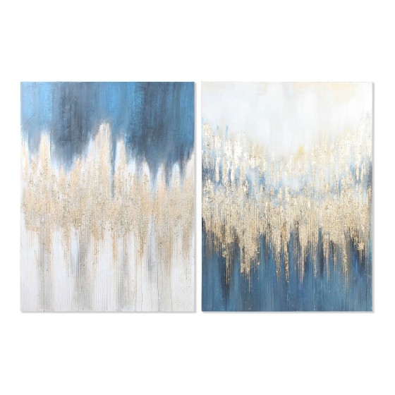 Cadre DKD Home Decor Toile Abstrait (2 pcs) (90 x 3.8 x 120 cm)