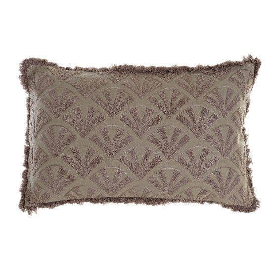 Coussin DKD Home Decor Marron Coton Éventail (60 x 15 x 40 cm)
