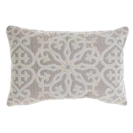 Coussin DKD Home Decor Blanc Beige Coton (60 x 15 x 40 cm)