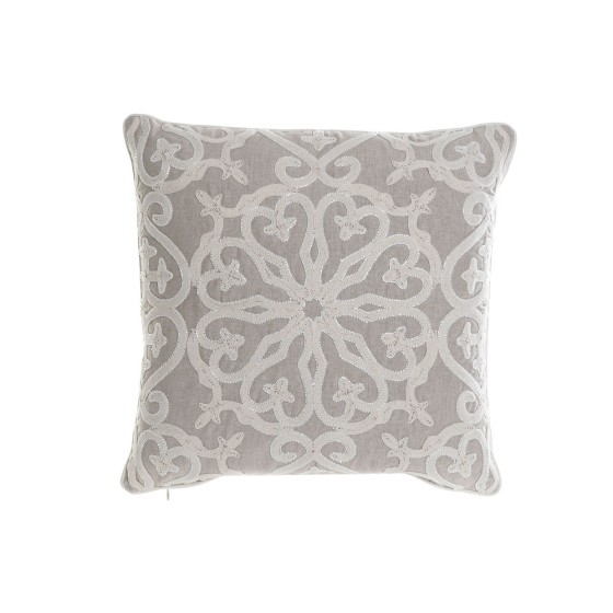 Coussin DKD Home Decor Blanc Beige Coton (50 x 15 x 50 cm)