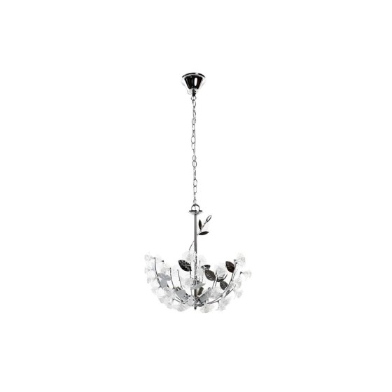 Suspension DKD Home Decor Argent Acrylique Métal Fleurs (45 x 45 x 40 cm)