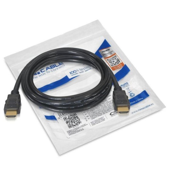 Câble HDMI NANOCABLE HDMI V2.0, 1m 10.15.3601 V2.0 4K 1 m Noir