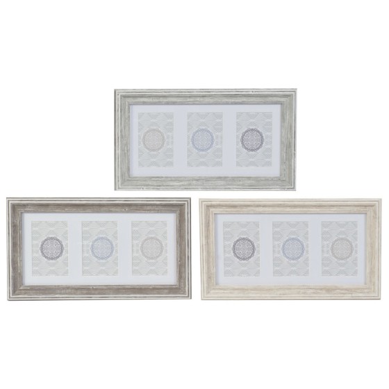 Cadre photo DKD Home Decor Verre polystyrène Traditionnel (3 pcs) (46 x 2 x 26 cm)