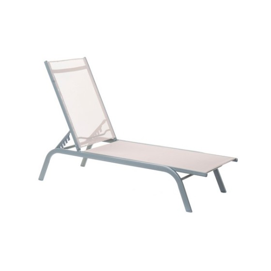 Chaise longue DKD Home Decor inclinable PVC Aluminium (191 x 58 x 98 cm)