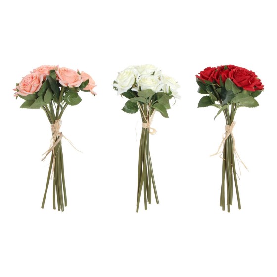 Fleurs décoratives DKD Home Decor Tissu Polyéthylène (3 pcs) (18 x 18 x 35 cm)