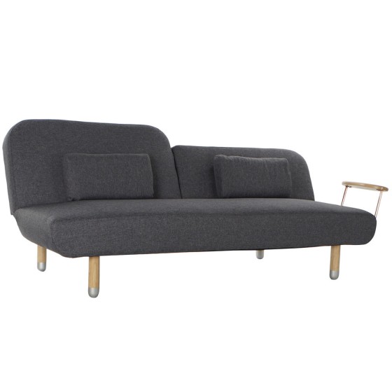 Canapé Convertible DKD Home Decor Polyester Bois d'hévéa (200 x 72 x 80 cm)